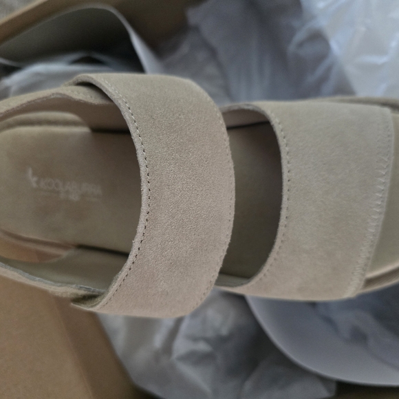NEW Koolaburra By UGG Tizz Tan Platform Sandals with Velcro Straps Size 8 - Picture 10 of 12